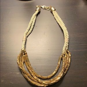 Banana Republic Gold and Rope Necklace